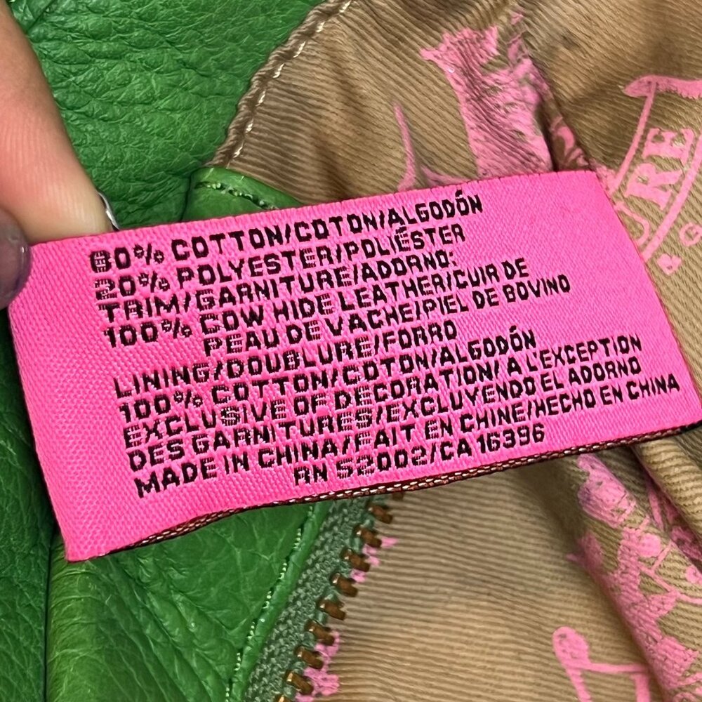 Vintage Y2K Rare Juicy Couture Pink and Green Tote Bag Purse - Picture 12 of 15